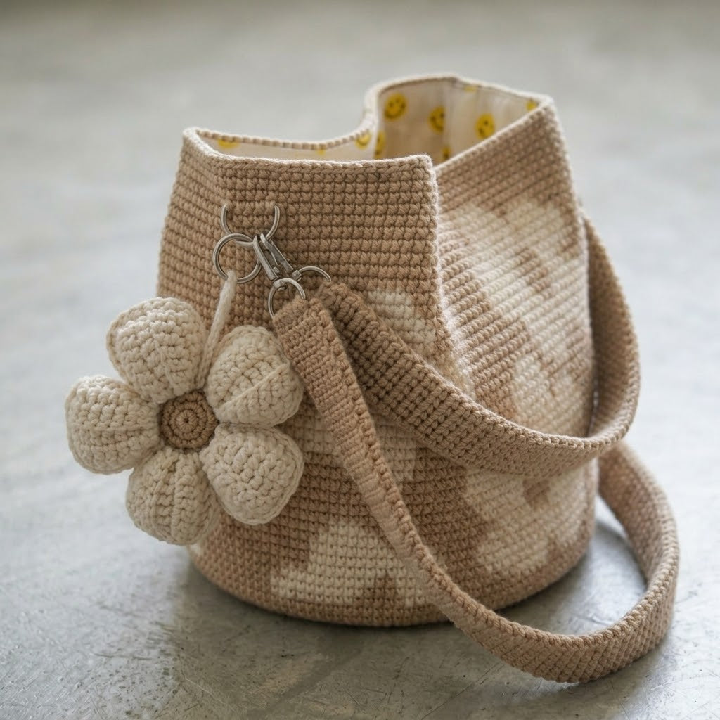 Handmade Crochet Flower Bag