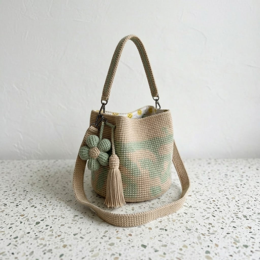 Handmade Crochet Flower Bag