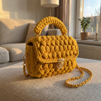 Handwoven Crochet Box Bag