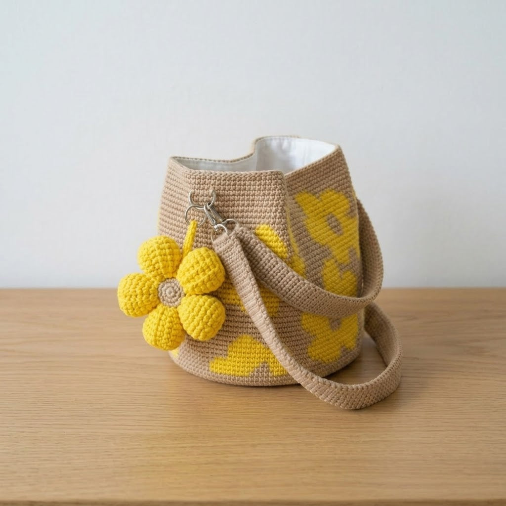 Handmade Crochet Flower Bag