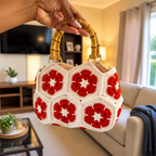 Woven Double-sided Embroidered Handbag