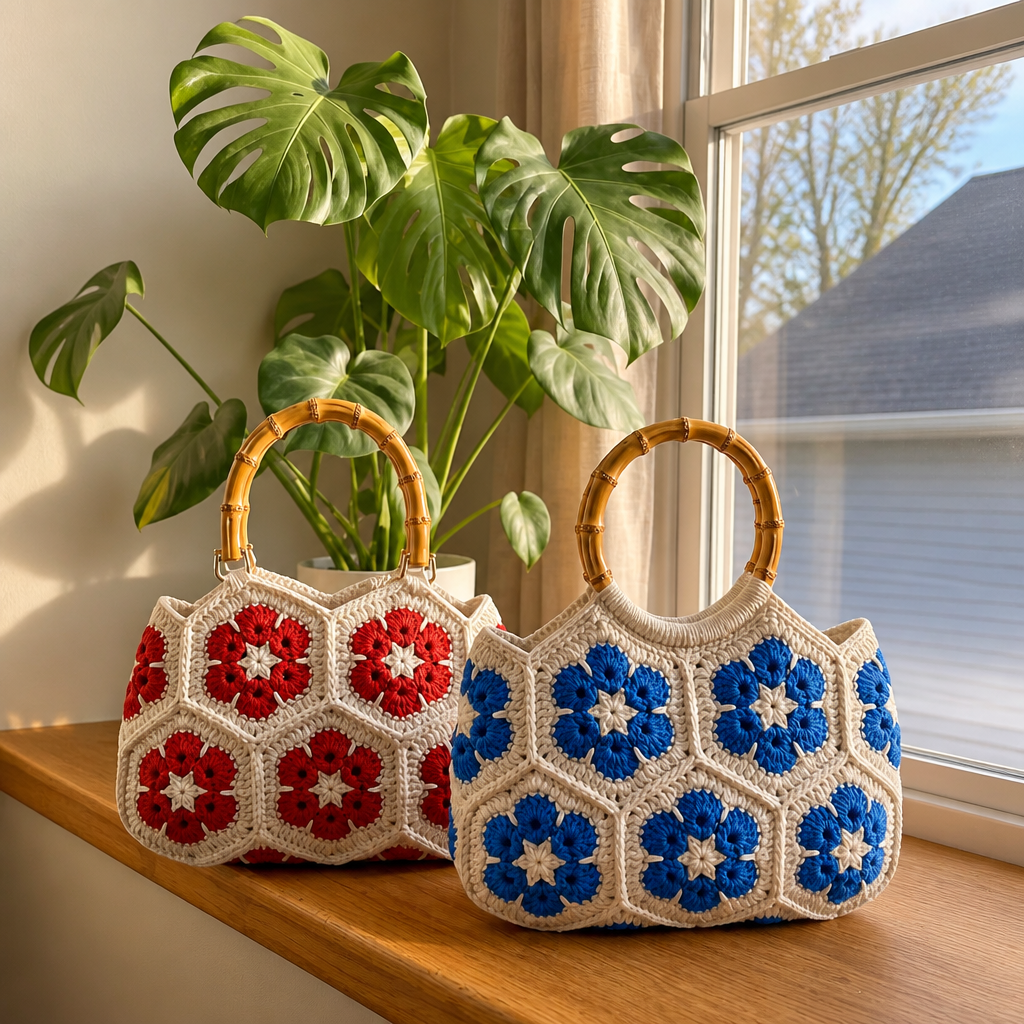 Woven Double-sided Embroidered Handbag