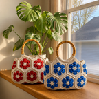 Woven Double-sided Embroidered Handbag