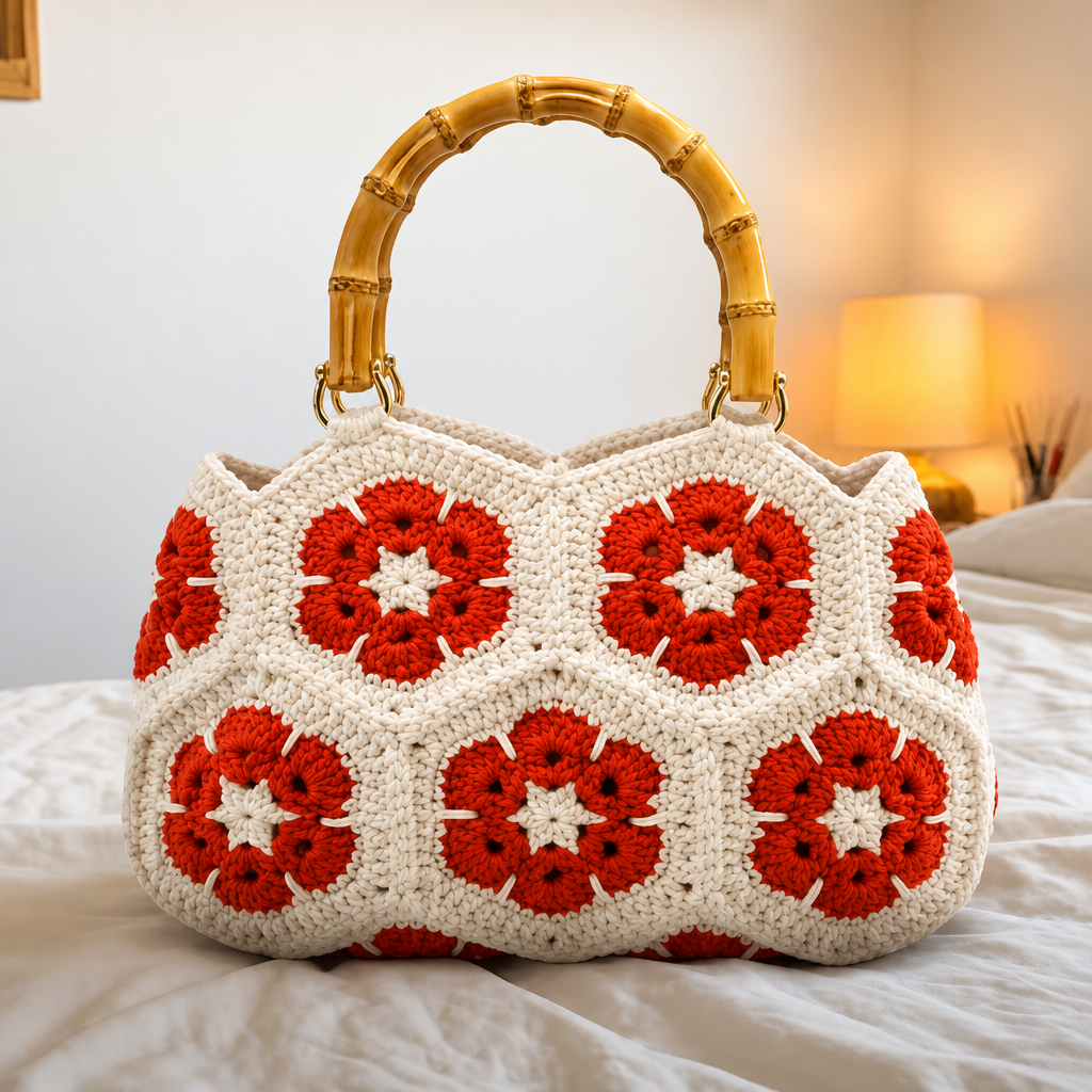 Woven Double-sided Embroidered Handbag